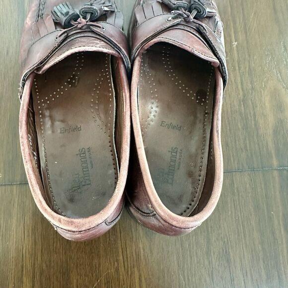 Allen Edmonds Enfield Loafers Men 9 C Brown Leather Kiltie Tassel Shoes Preppy main image 5
